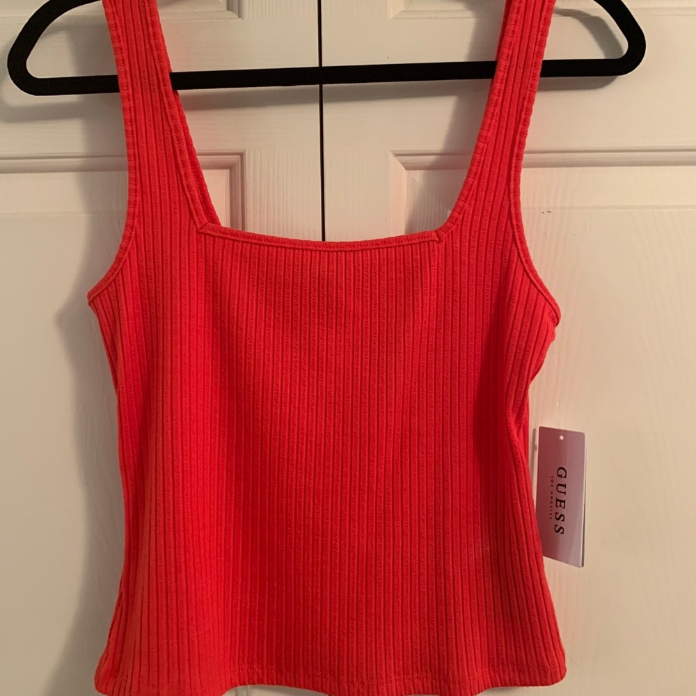 Red Guess tank top